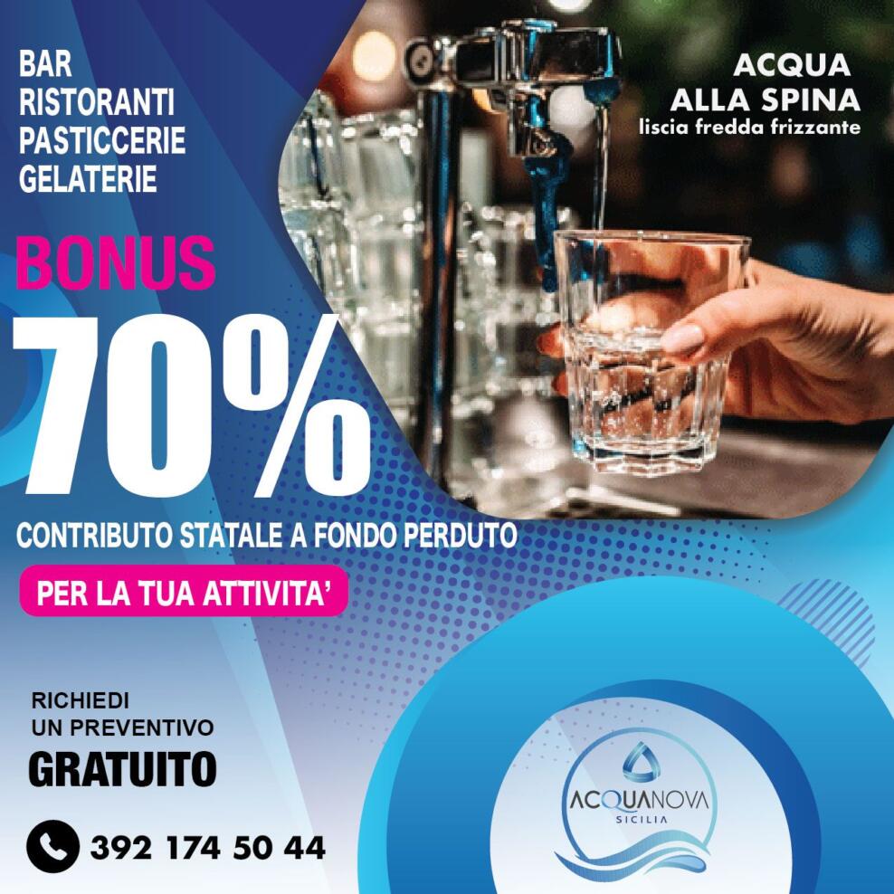 bonus ATTIVITA 1 Acquanova Sicilia - Dispositivi per il Trattamento dell'Acqua potabile 2026
